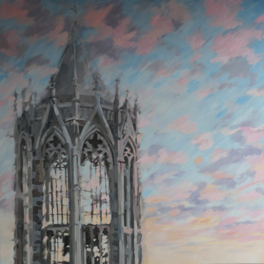 Dom, Olieverf op linnen: 100x100 cm