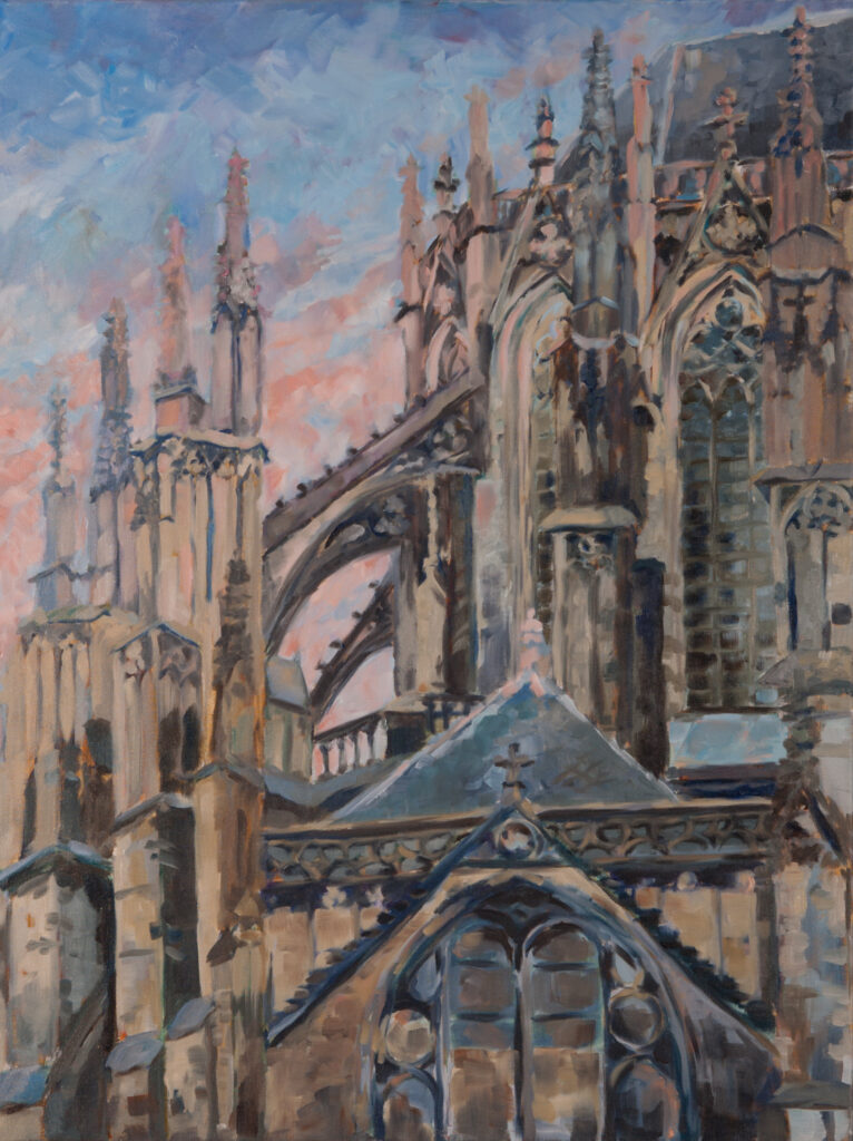 Domkerk in ochtendlicht: Olieverf op linnen, 80 x 60 cm