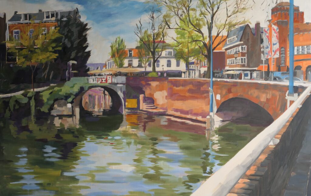 Tolsteegsingel thv Ledig Erf, Olieverf op linnen, 90 x 140 cm